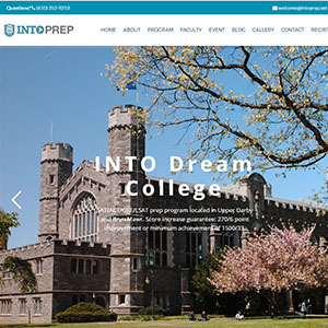 Into Prep, a website made by the Philadelphia area web development company TAF JK Group Inc.